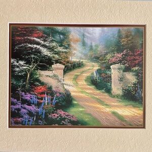 Thomas Kinkade Spring Gate 8x10 Matted Collectors Print For 11x14 Frame